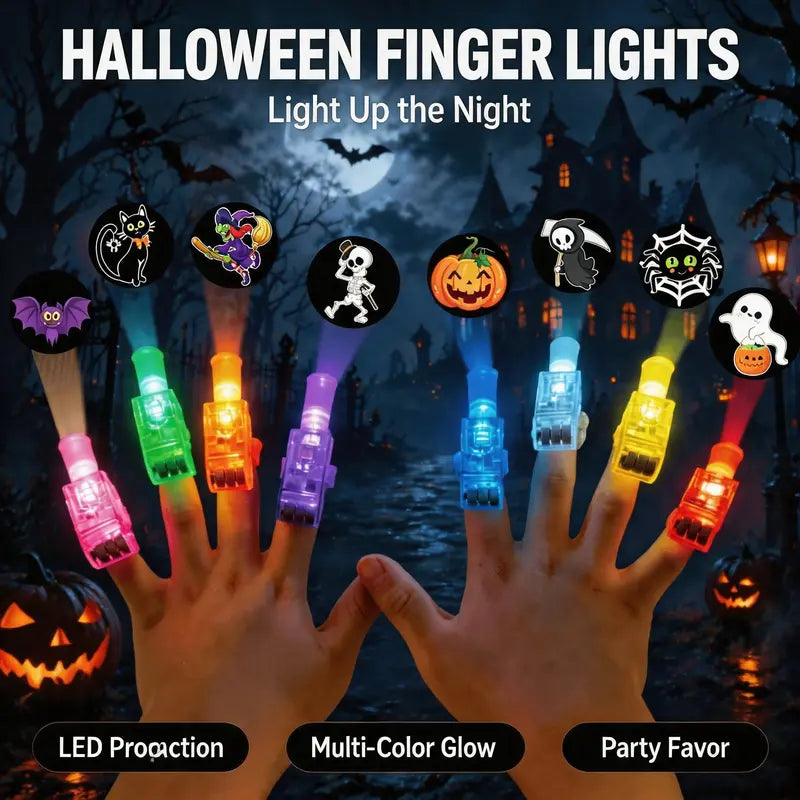Halloween LED Finger Projection Lights