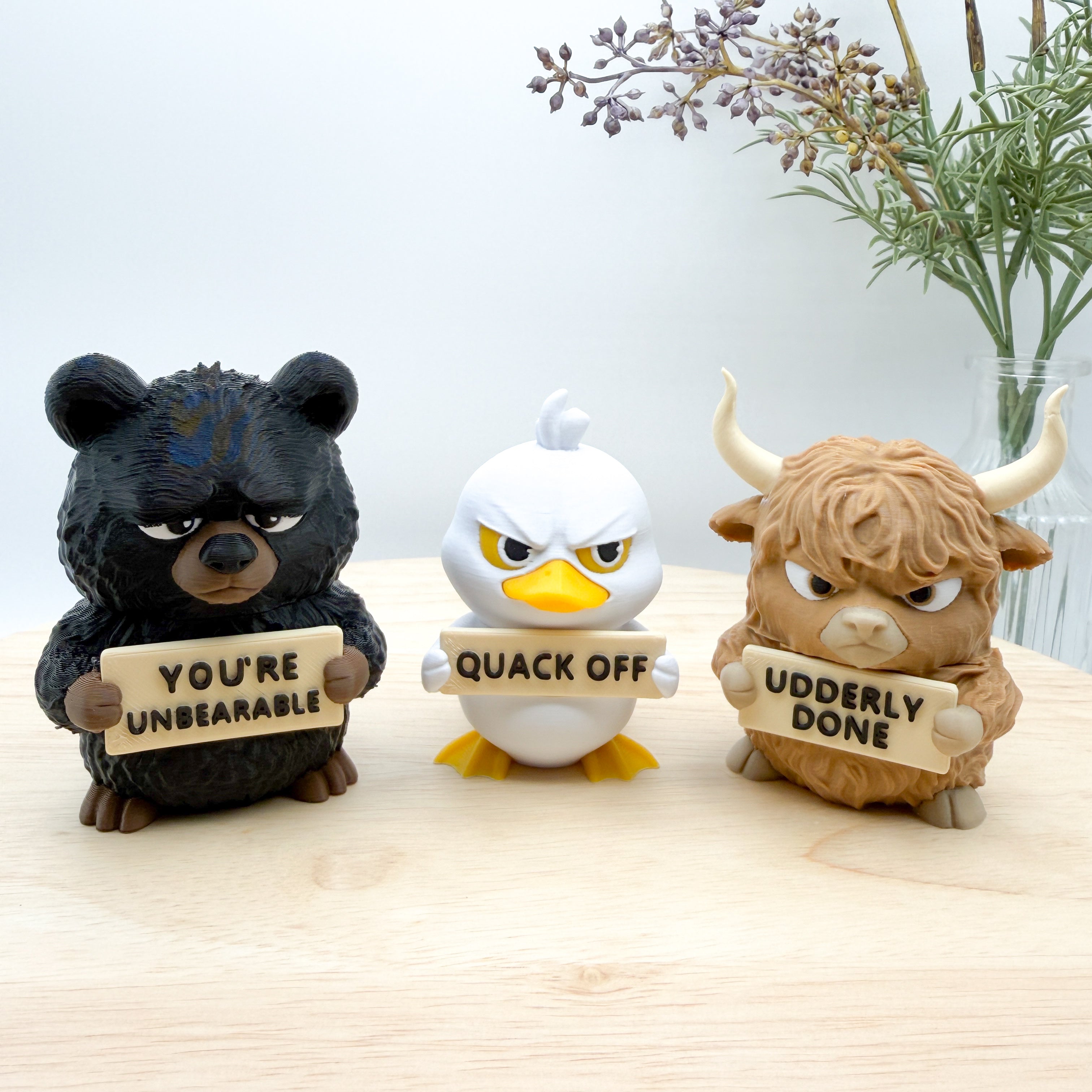 ANIMALS WITH ATTITUDE - COLLECTIBLE 3D PRINTED FIGURINE