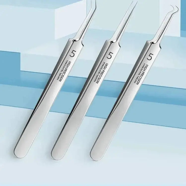 Professional Facial Blackhead Remover Tweezers (3Pcs+Box) Trendslana