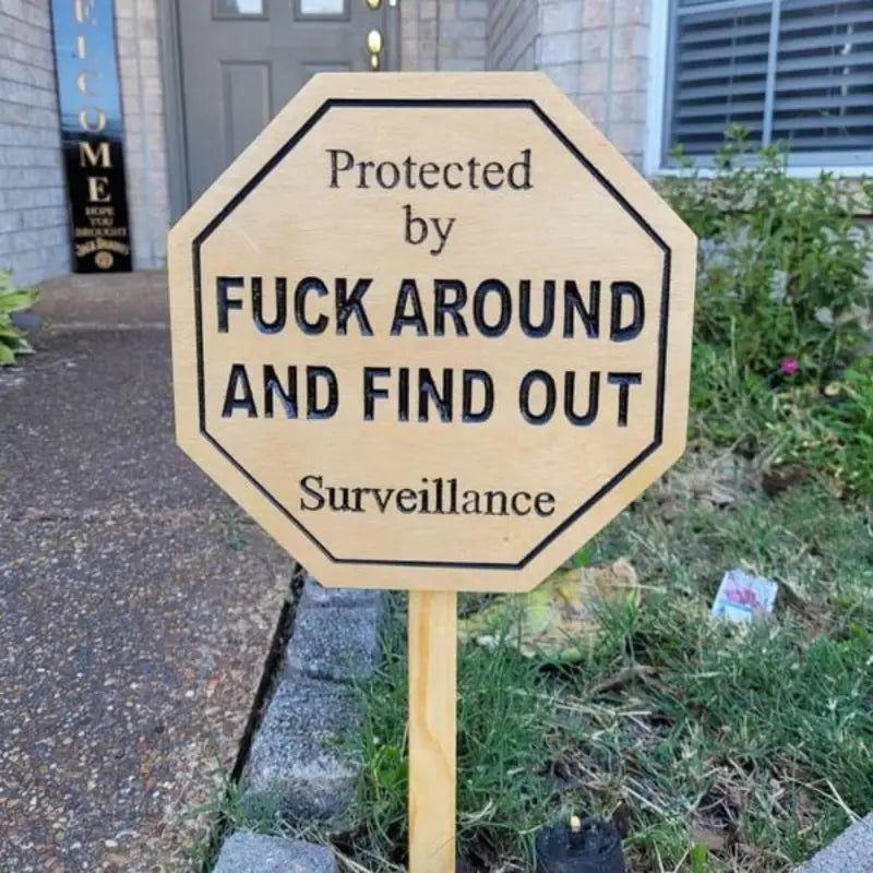 Funny Security Yard Sign Trendslana