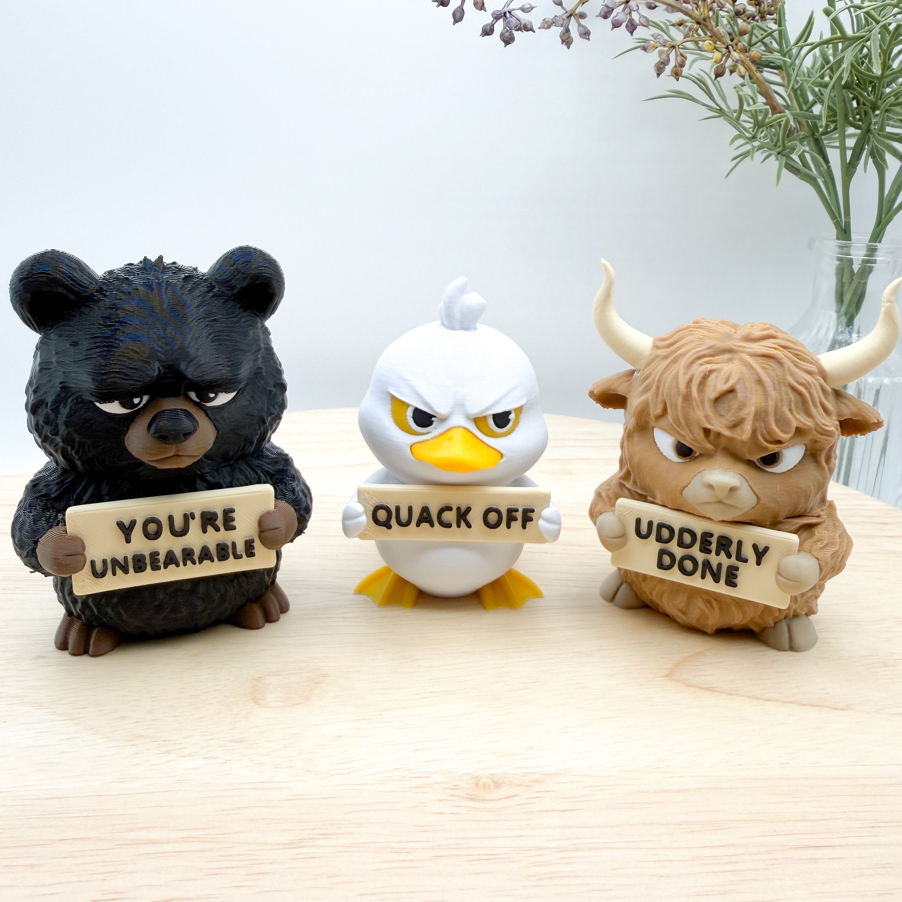 ANIMALS WITH ATTITUDE - COLLECTIBLE 3D PRINTED FIGURINE