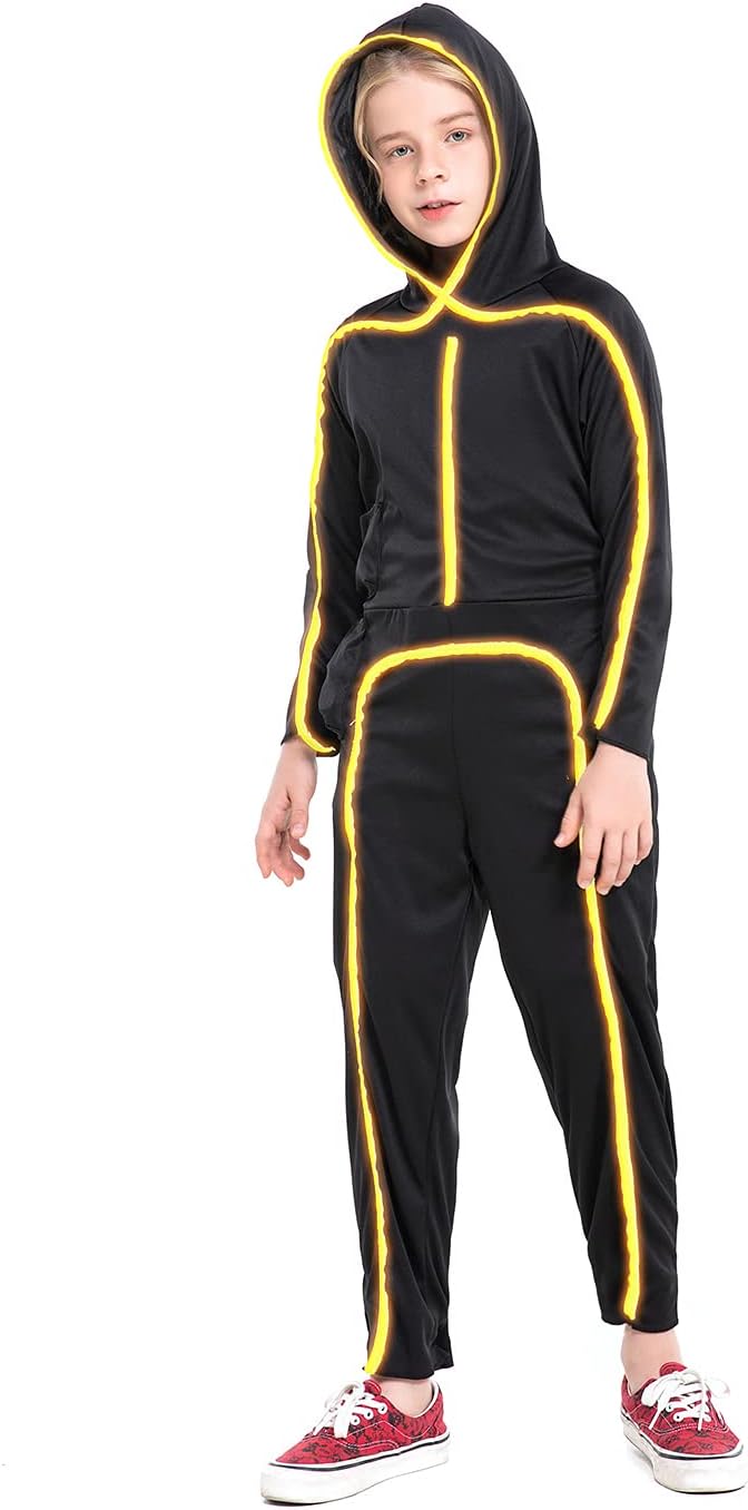 Halloween Costume LED Stick Figure