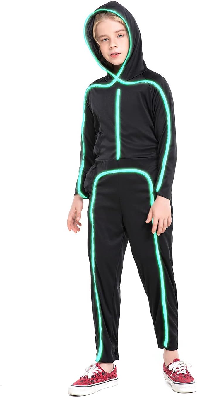 Halloween Costume LED Stick Figure