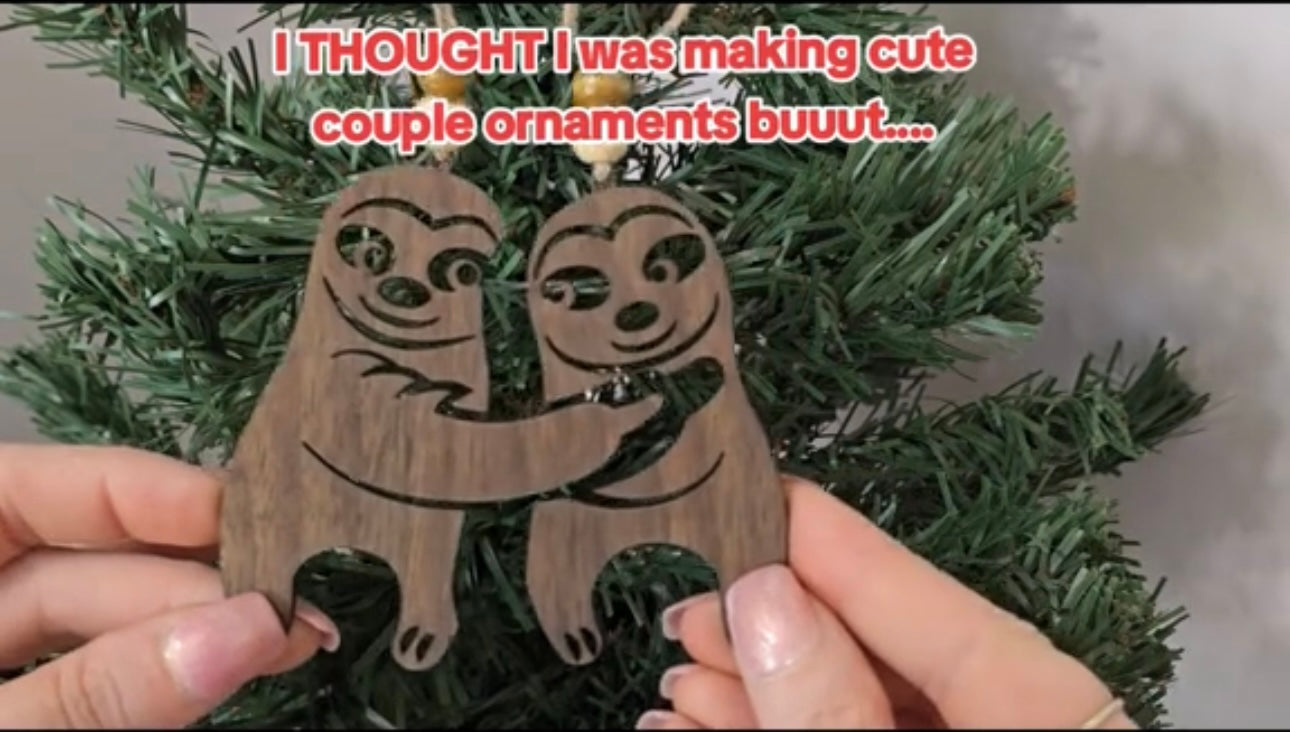 Naughty Sloth Ornament