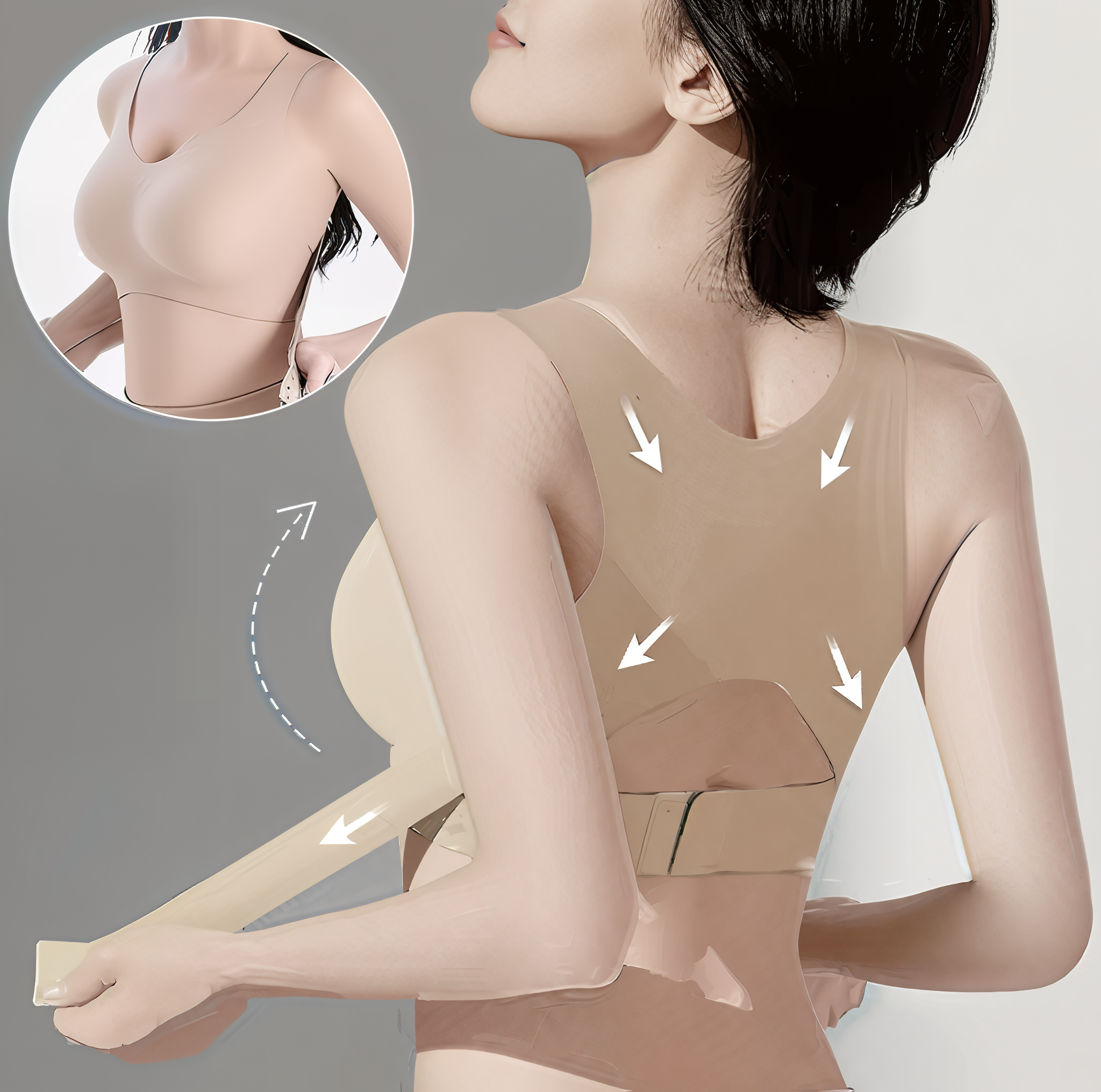 Seamless Front Buckle Support Bra