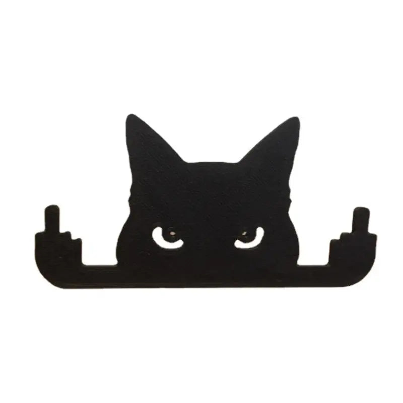 Middle Finger Black Cat Decoration trendslana