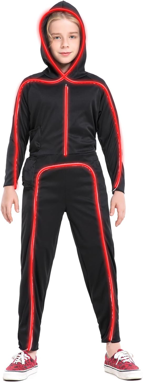 Halloween Costume LED Stick Figure