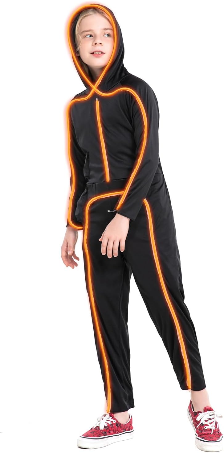 Halloween Costume LED Stick Figure