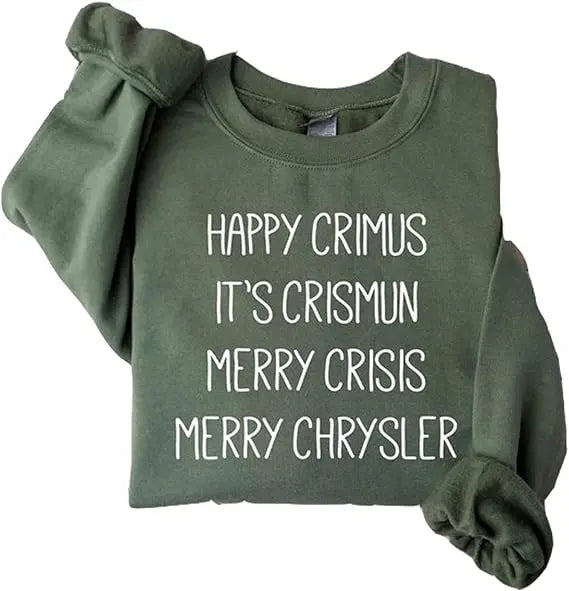 Happy Crimus Merry Chrysler Unisex Crewneck Sweatshirt Trendslana