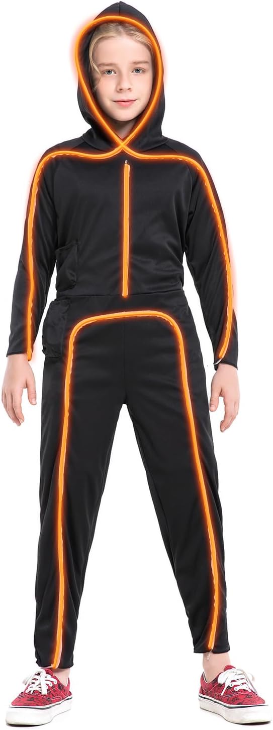 Halloween Costume LED Stick Figure