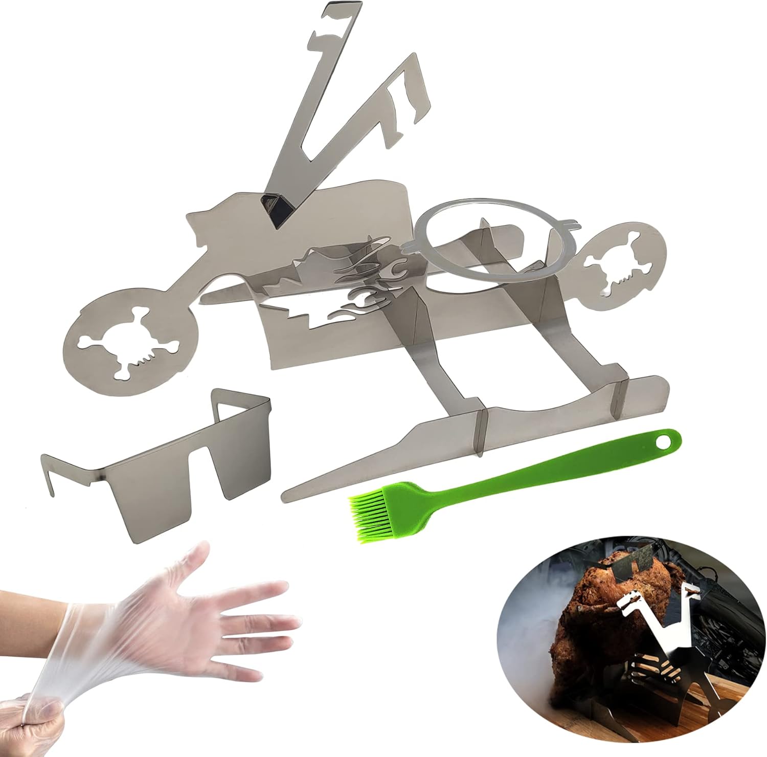 Stainless Beer Chicken Grill Stand