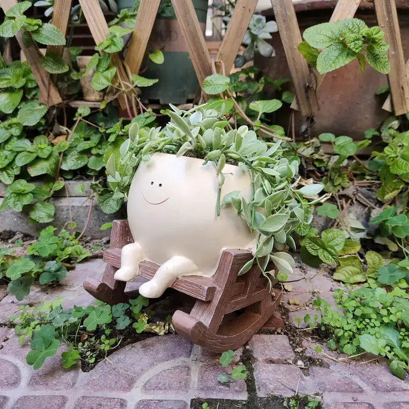 Rocking Chair Smiley Pot Trendslana