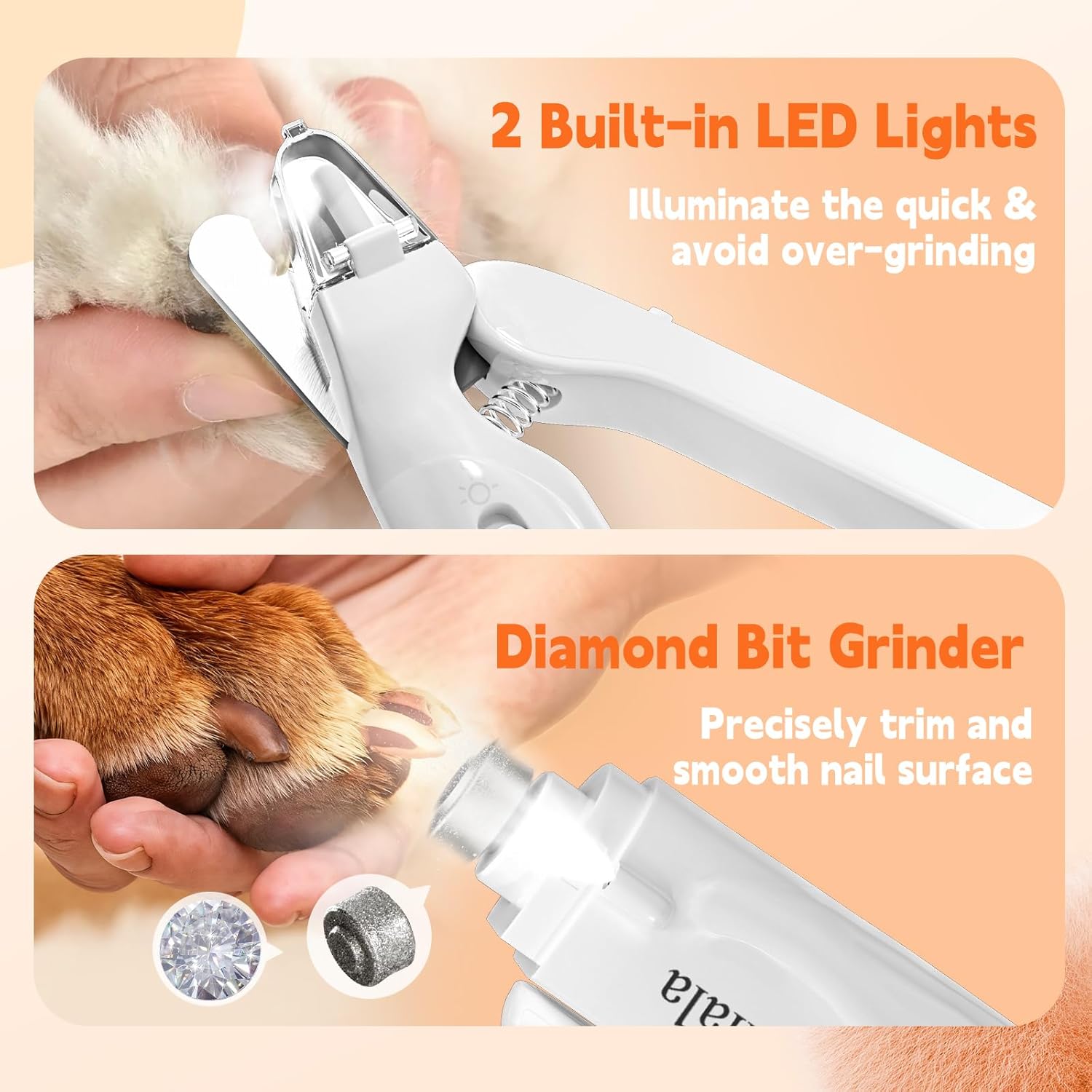 2-in-1 Pet Nail Trimmers
