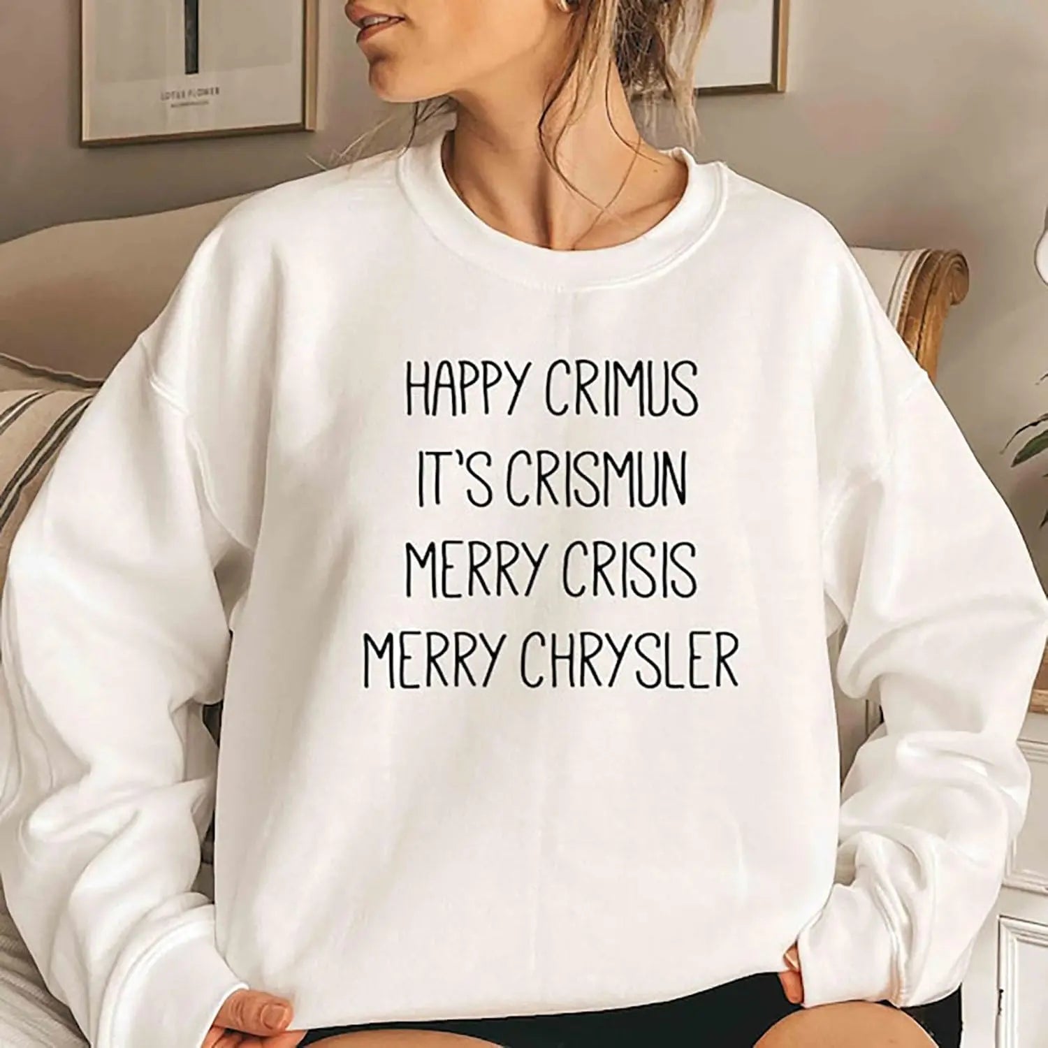 Happy Crimus Merry Chrysler Unisex Crewneck Sweatshirt Trendslana