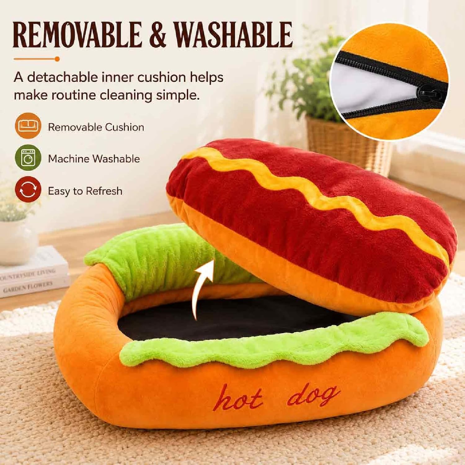 Hotdog Shape pet bed