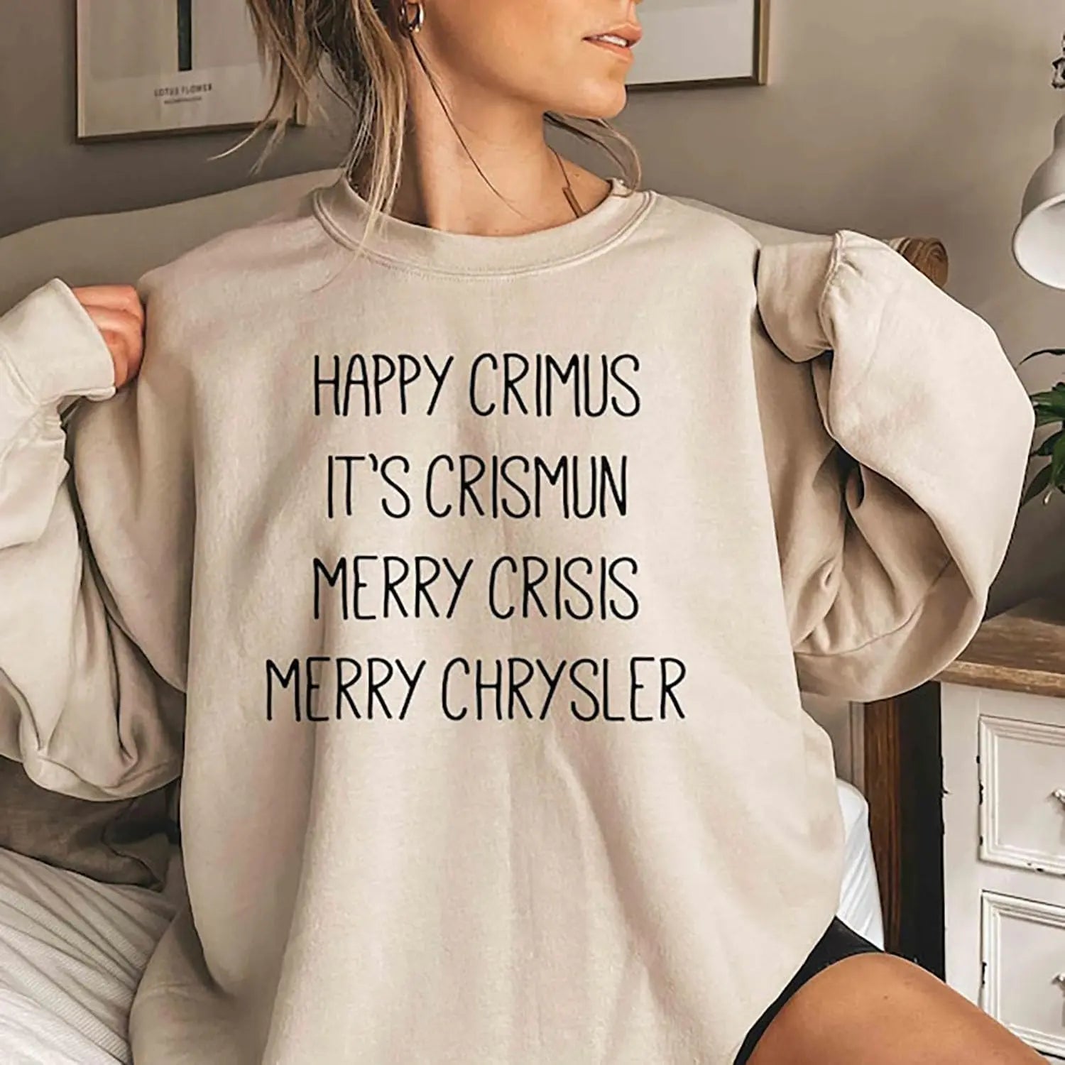 Happy Crimus Merry Chrysler Unisex Crewneck Sweatshirt Trendslana