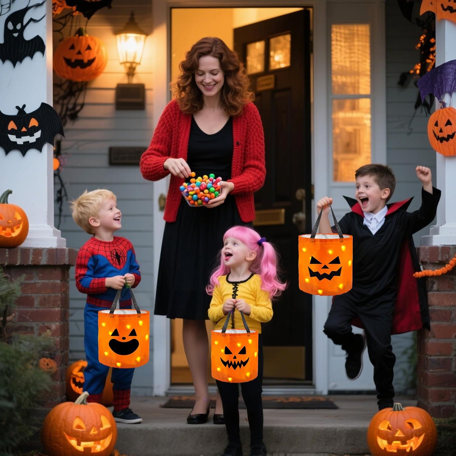 Lighted Halloween Candy Bags