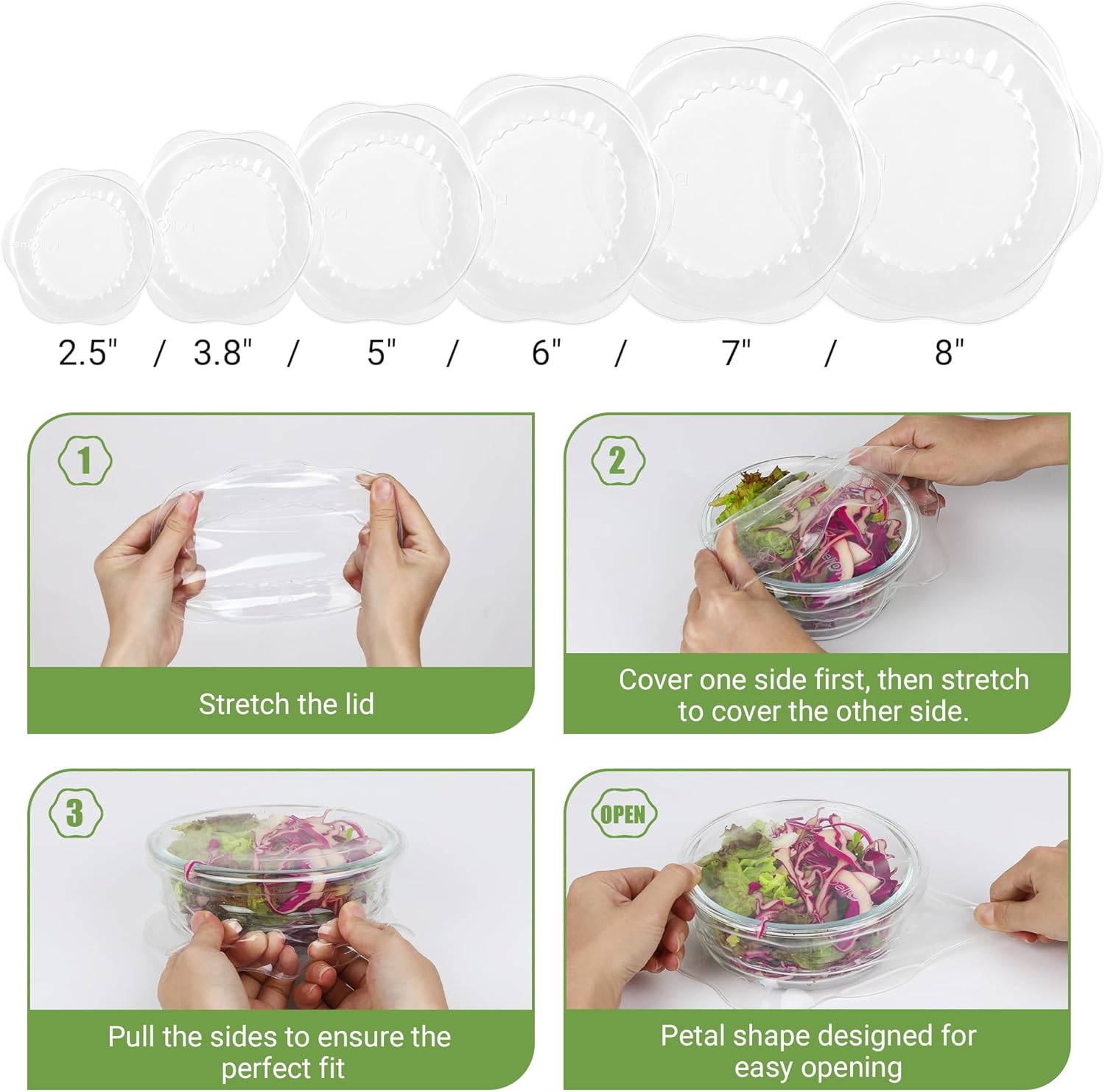 Silicone Stretch Lids for Food Storage