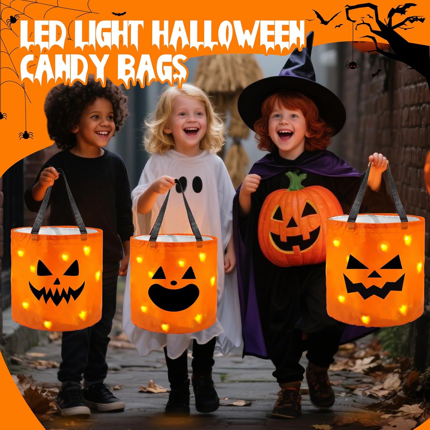 Lighted Halloween Candy Bags