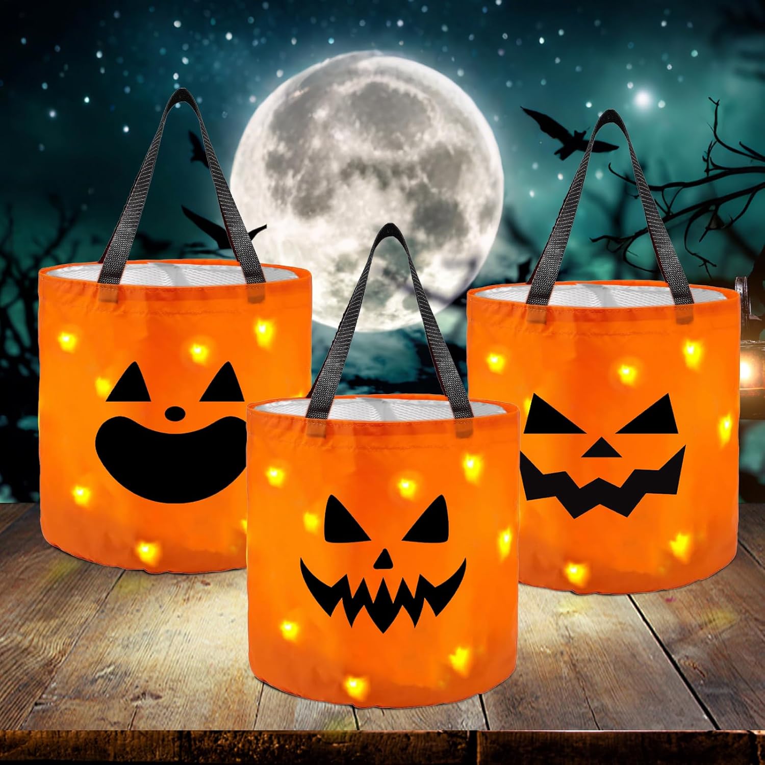 Lighted Halloween Candy Bags