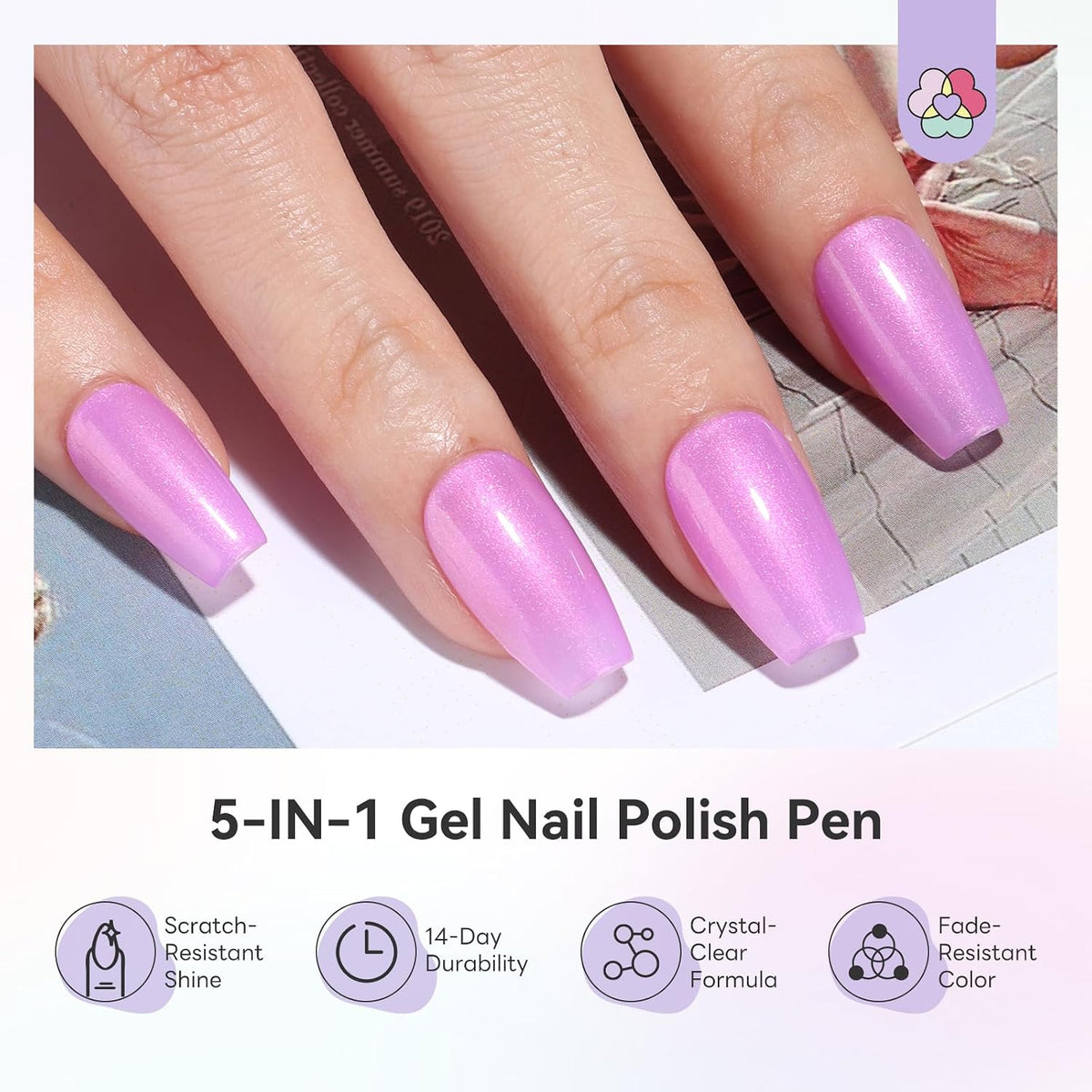 6-Color Gel Polish Pen Set