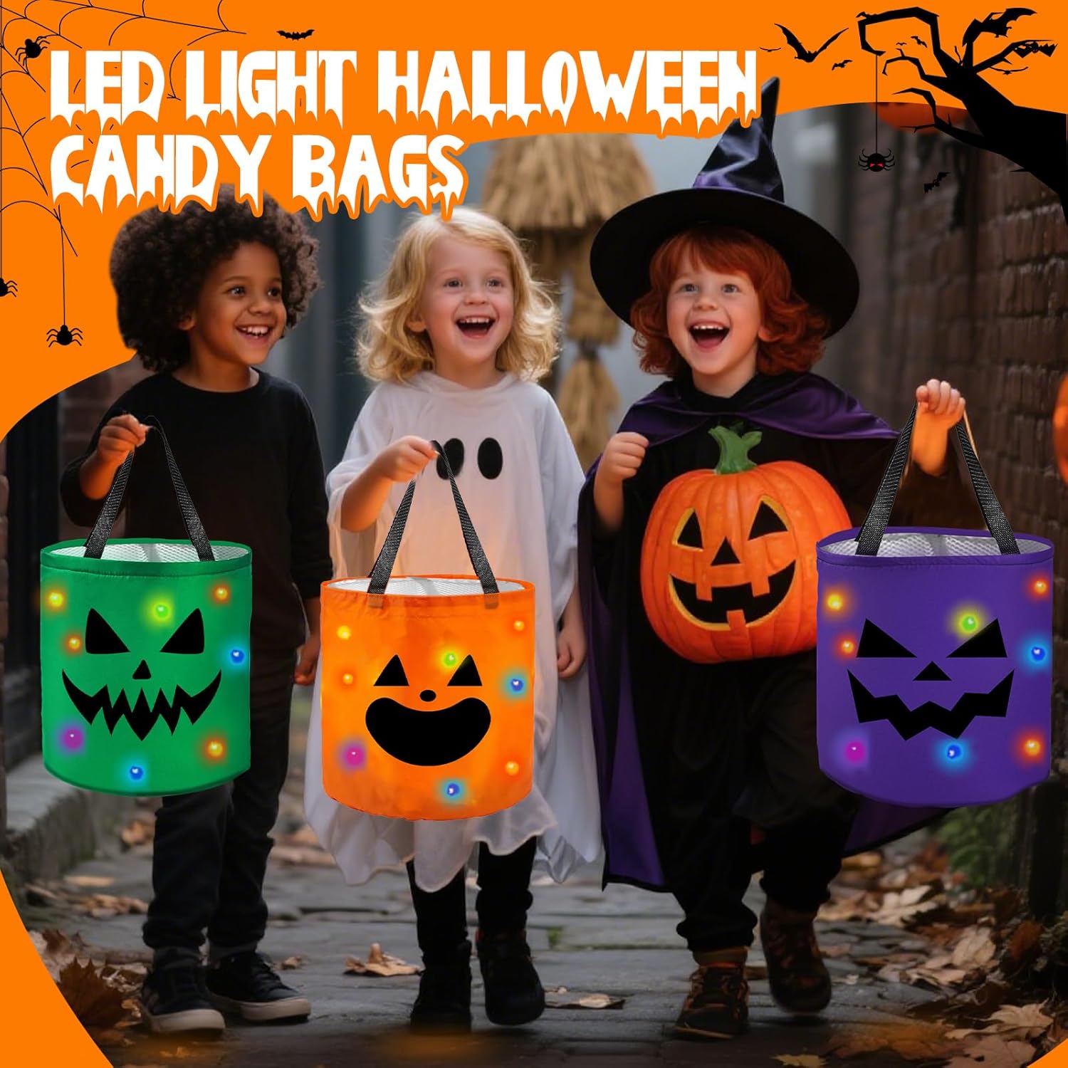 Lighted Halloween Candy Bags