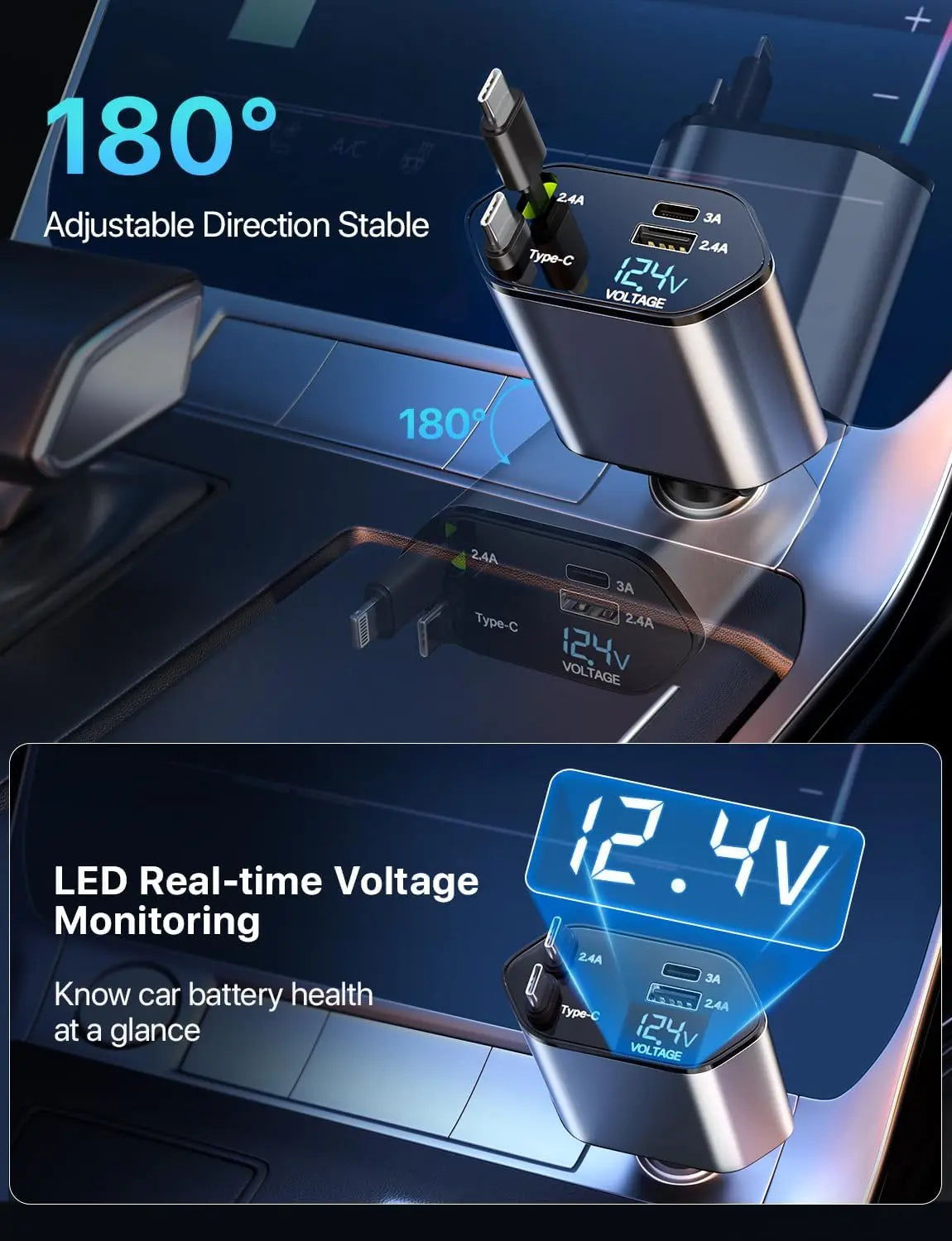 Retractable Car Charger Trendslana