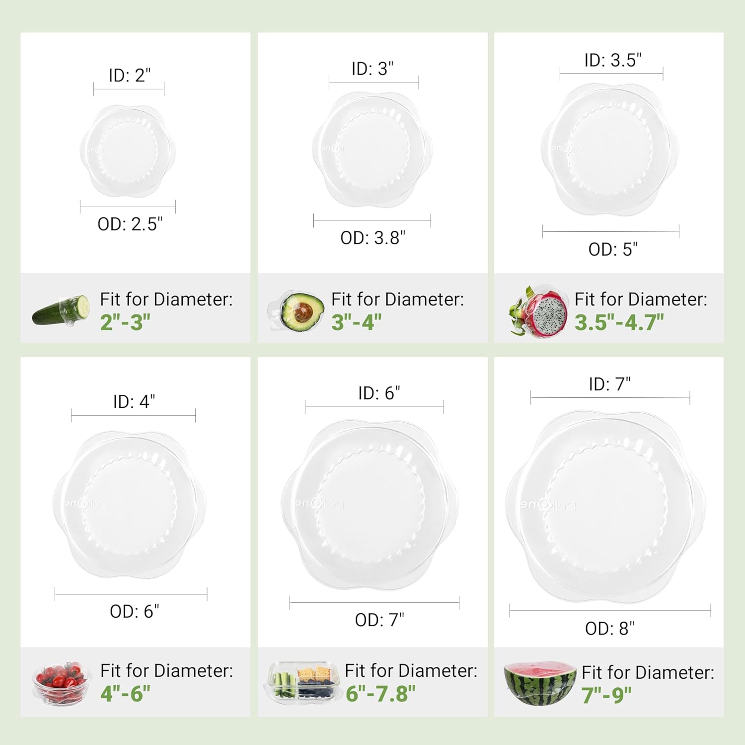 Silicone Stretch Lids for Food Storage