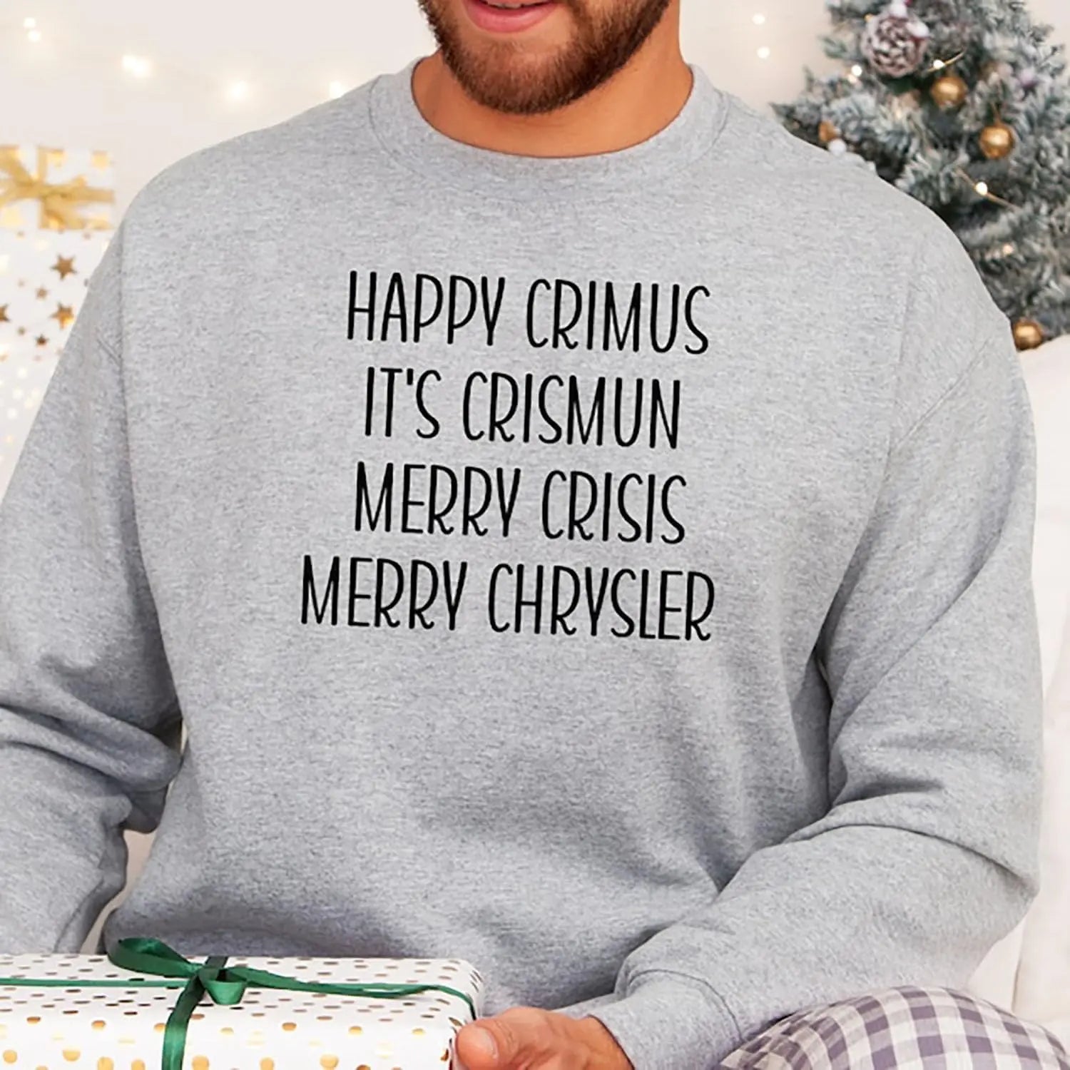 Happy Crimus Merry Chrysler Unisex Crewneck Sweatshirt Trendslana