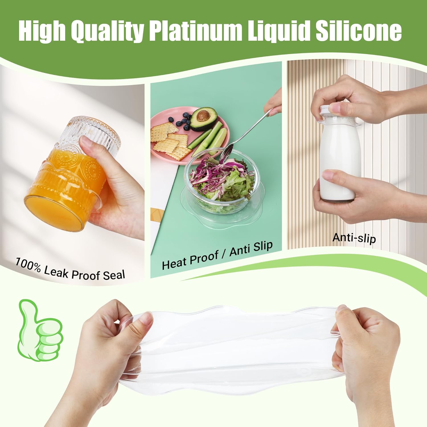 Silicone Stretch Lids for Food Storage