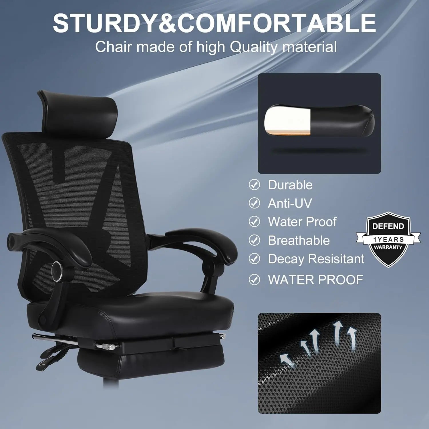 Office Chair with Footrest Trendslana