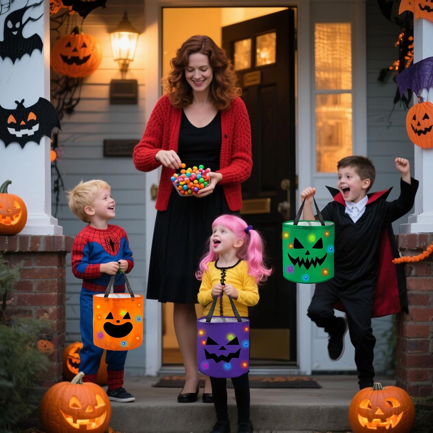 Lighted Halloween Candy Bags