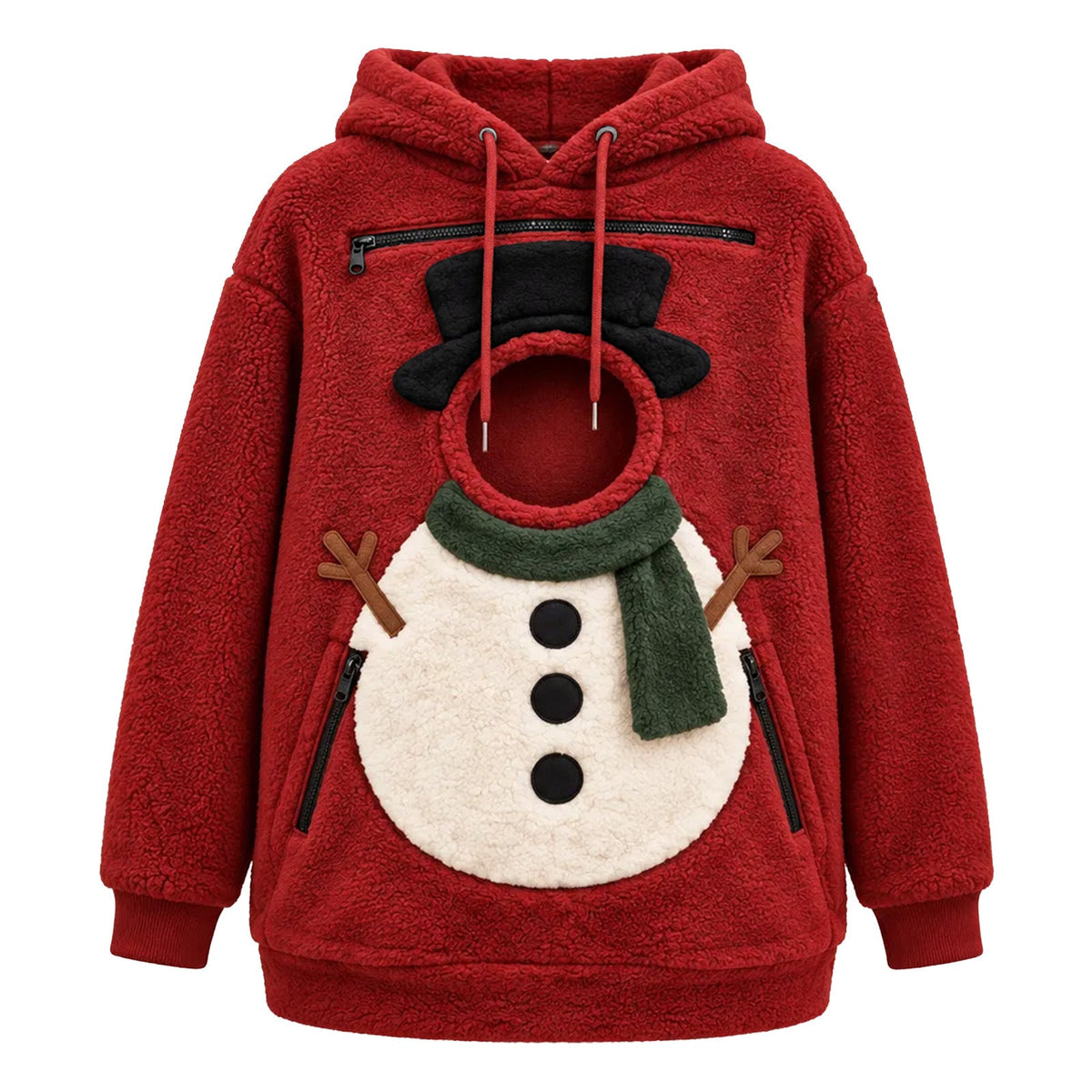 Christmas Pet Carrier Fleece Hoodie