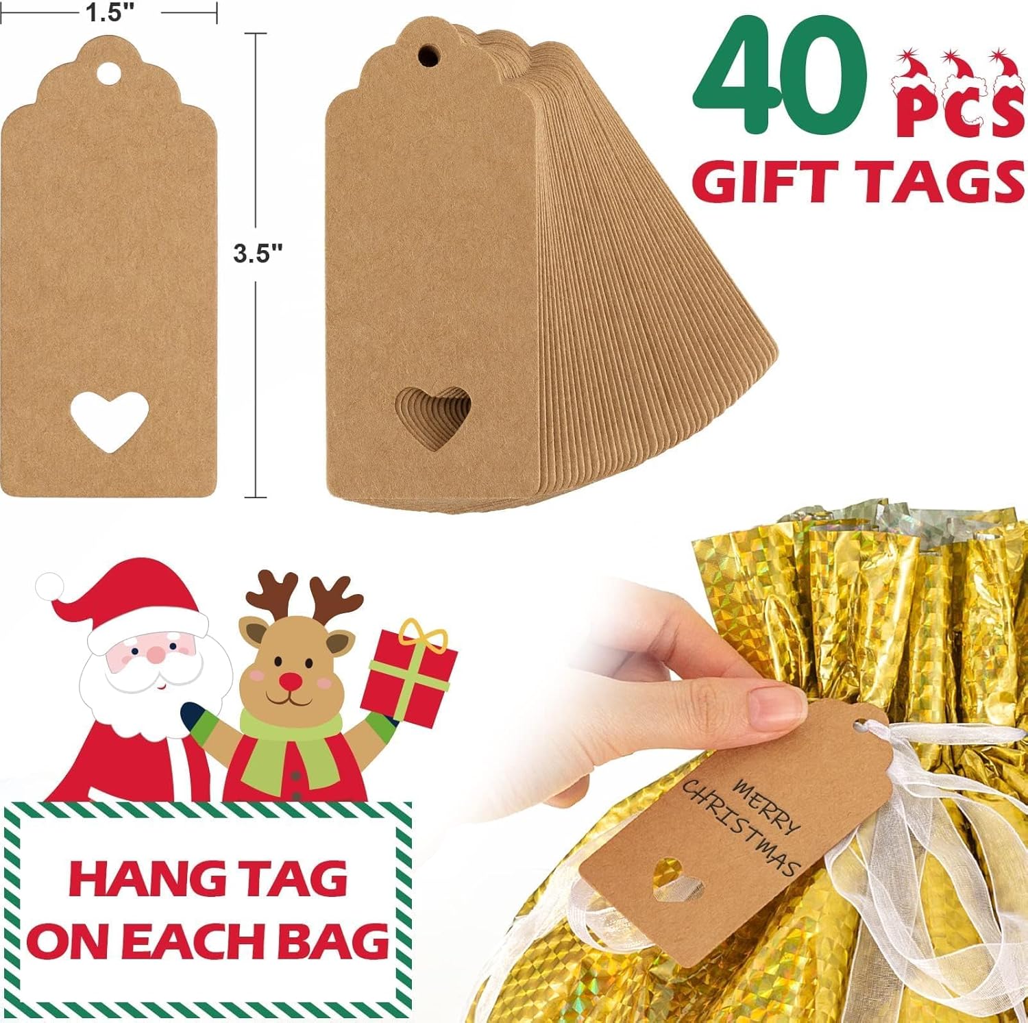 Christmas Drawstring Gift Bags