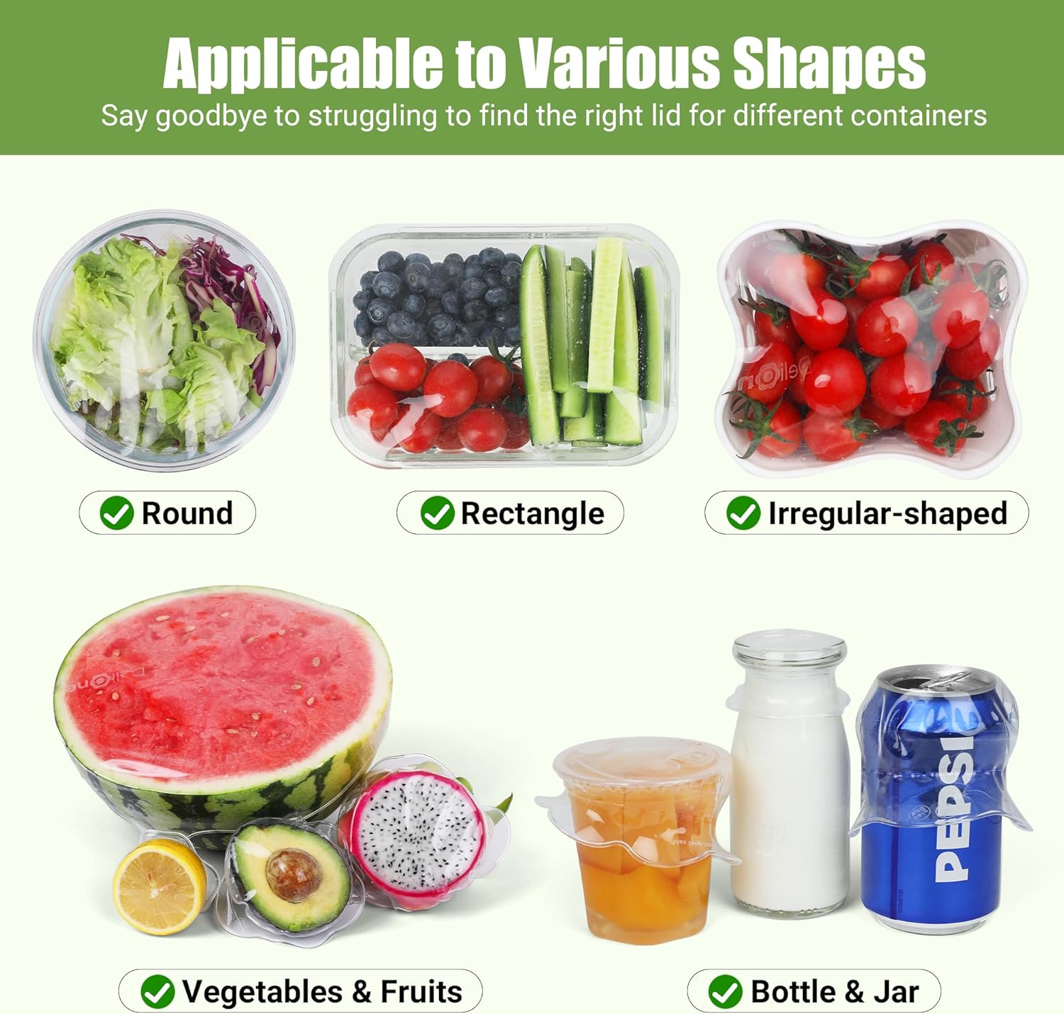 Silicone Stretch Lids for Food Storage