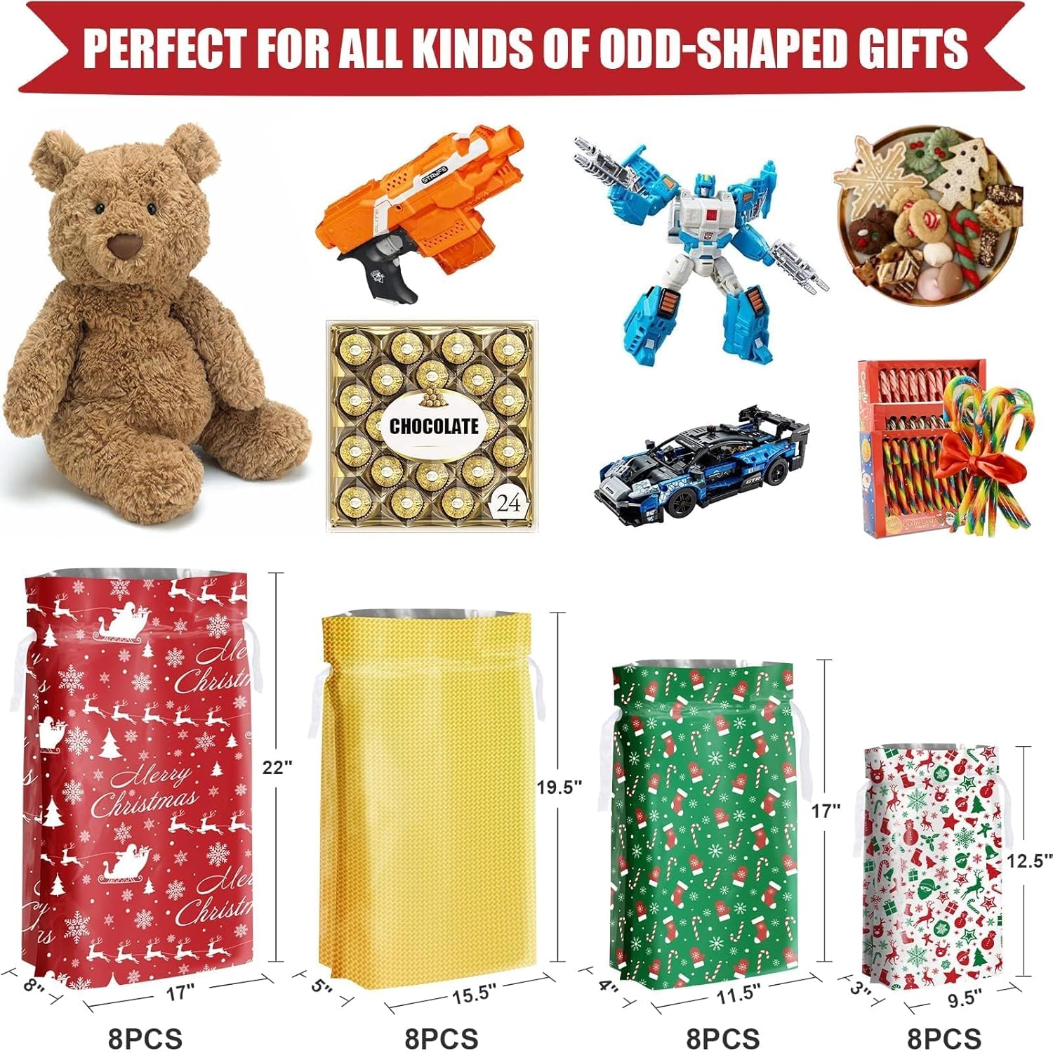 Christmas Drawstring Gift Bags