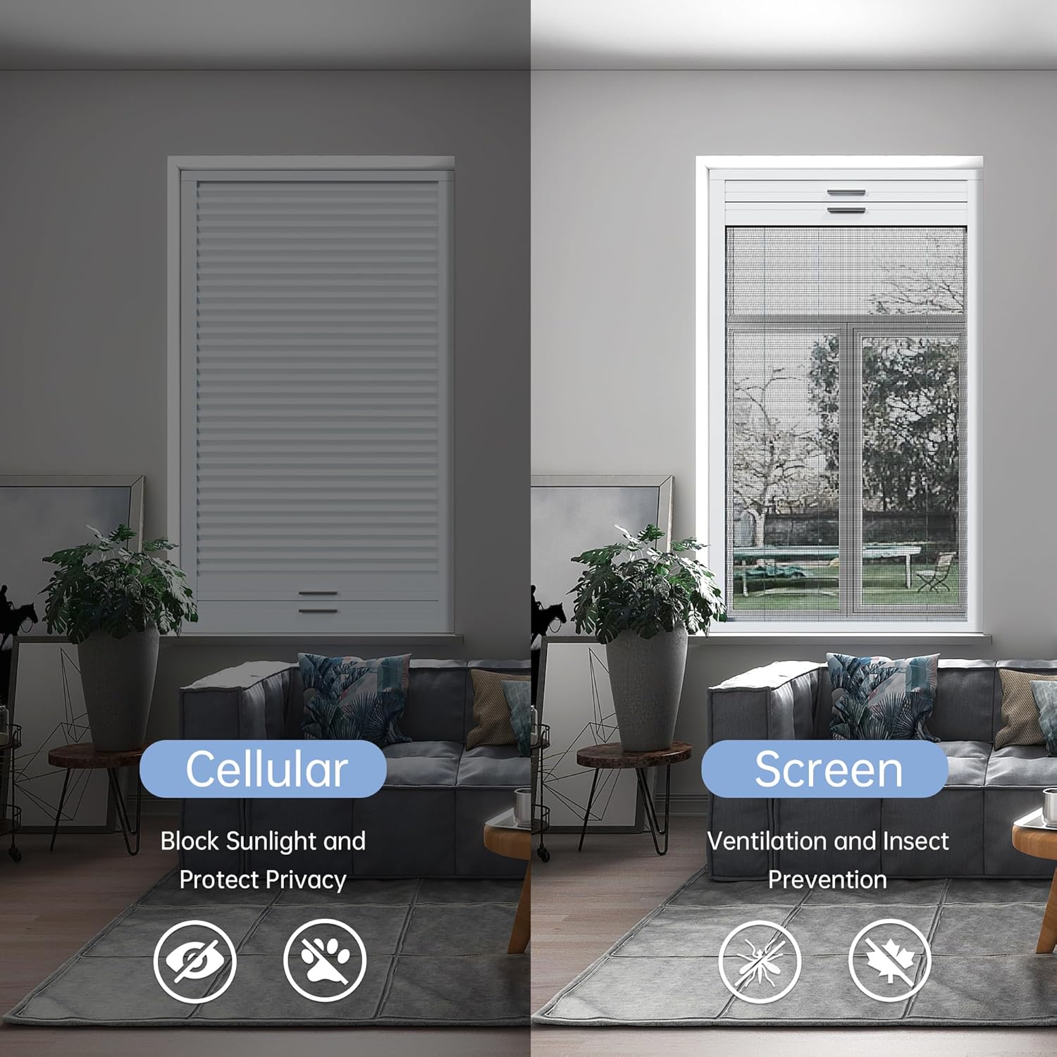 Cellular Shades Cordless Blackout