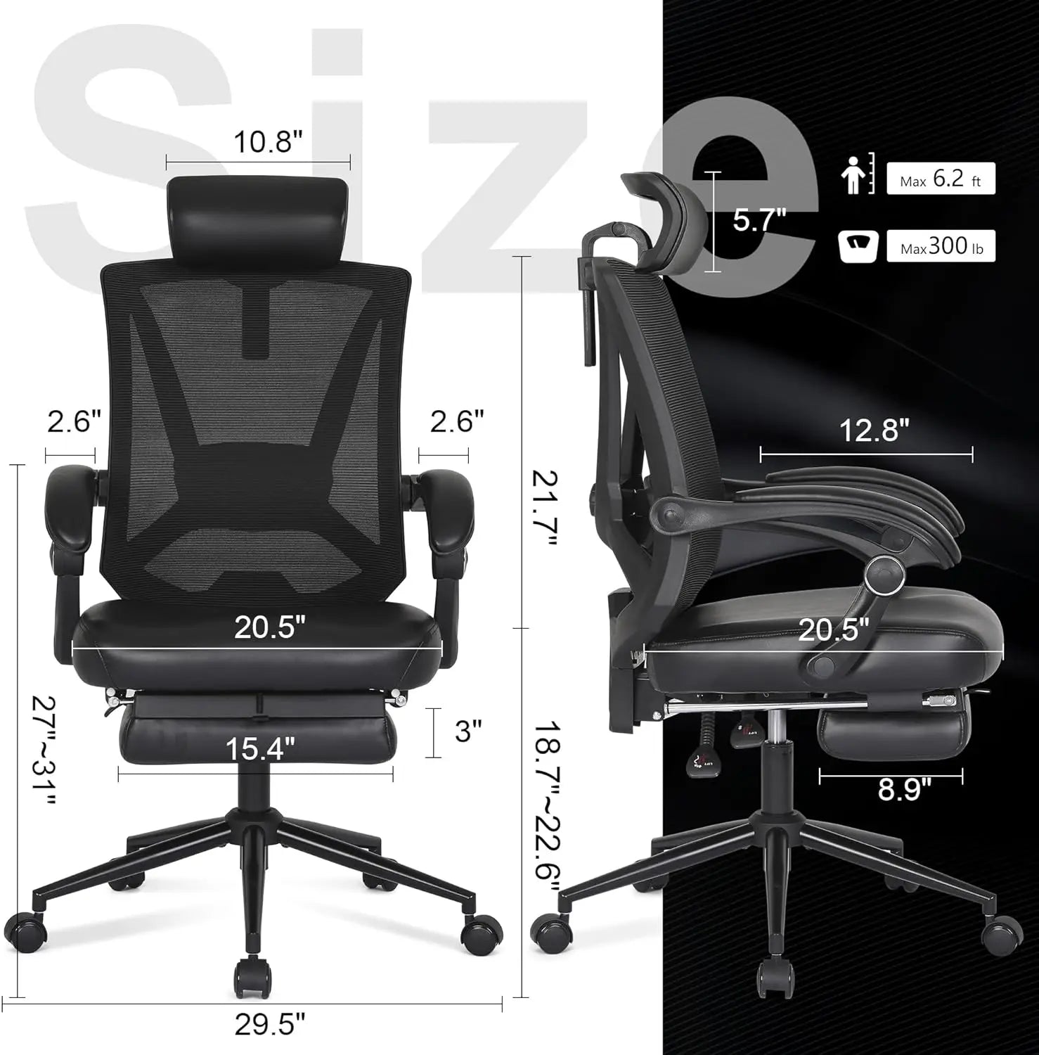 Office Chair with Footrest Trendslana