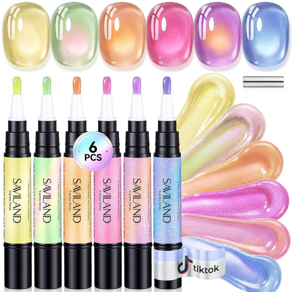 6-Color Gel Polish Pen Set