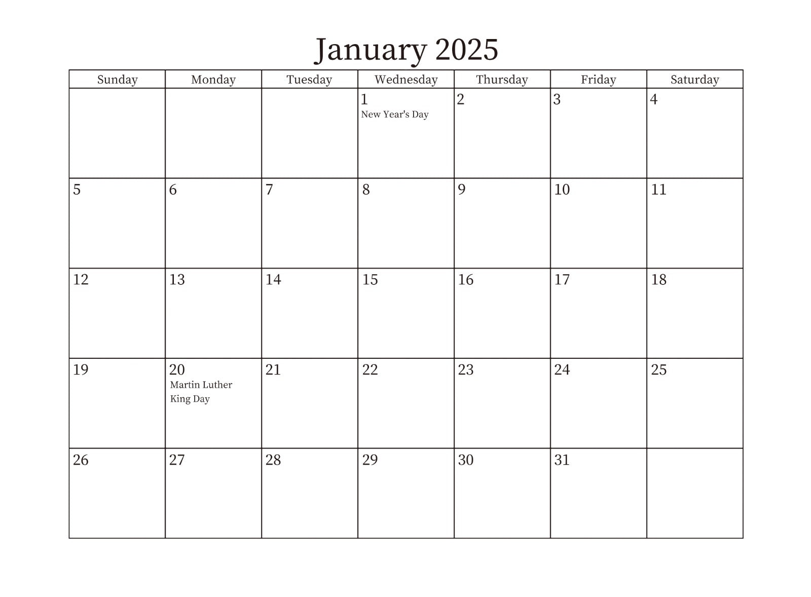 Nature's Pen!s Portrait 2025 Calendar