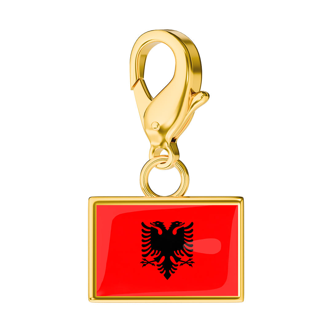 FLAG & MAP CHARMS SET