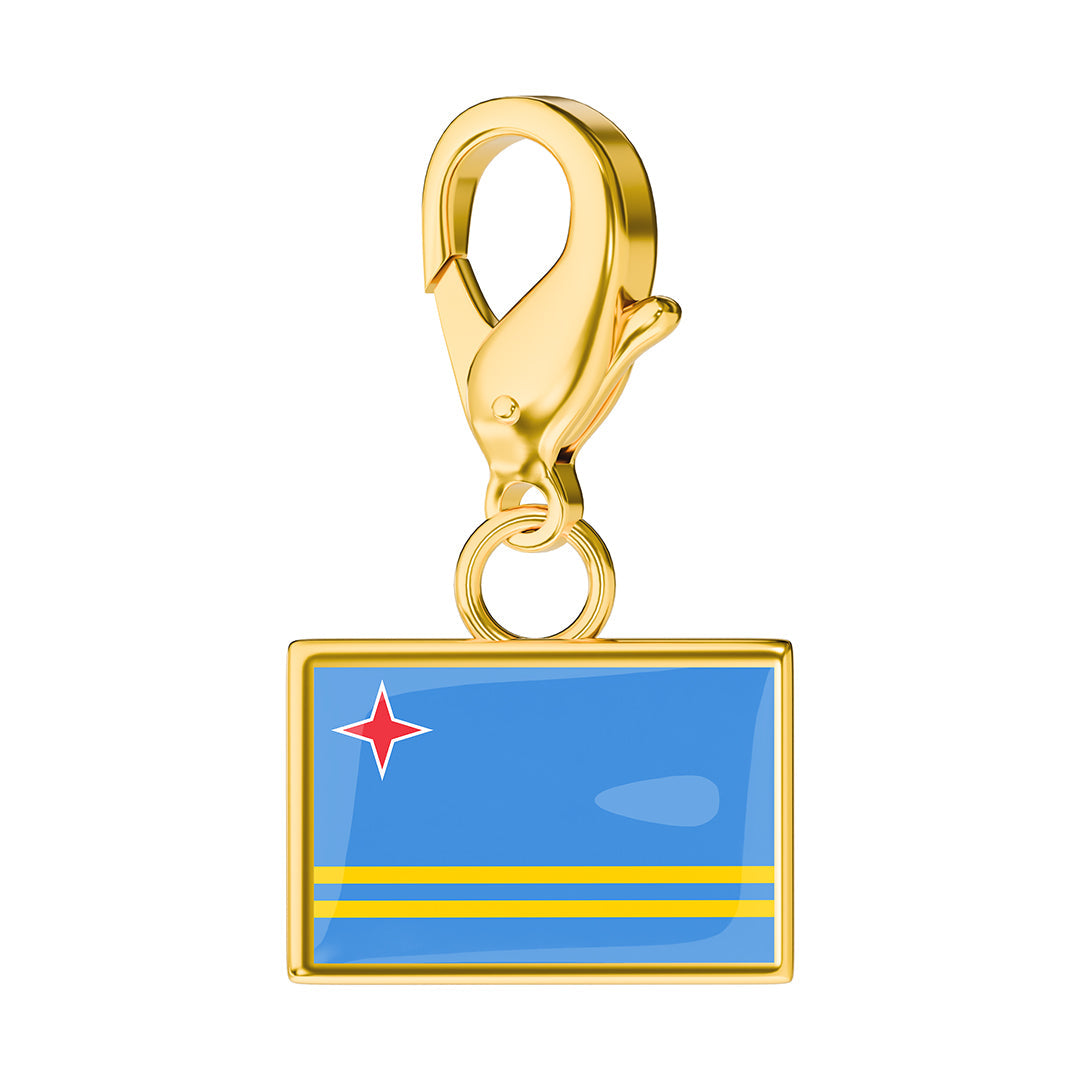 FLAG & MAP CHARMS SET
