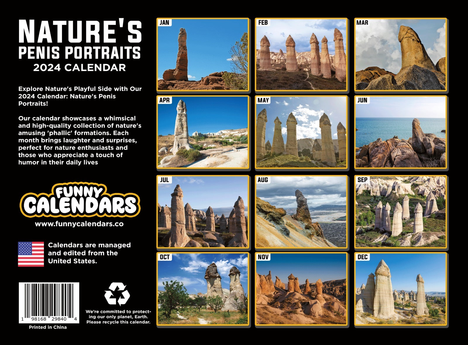 Nature's Pen!s Portrait 2025 Calendar