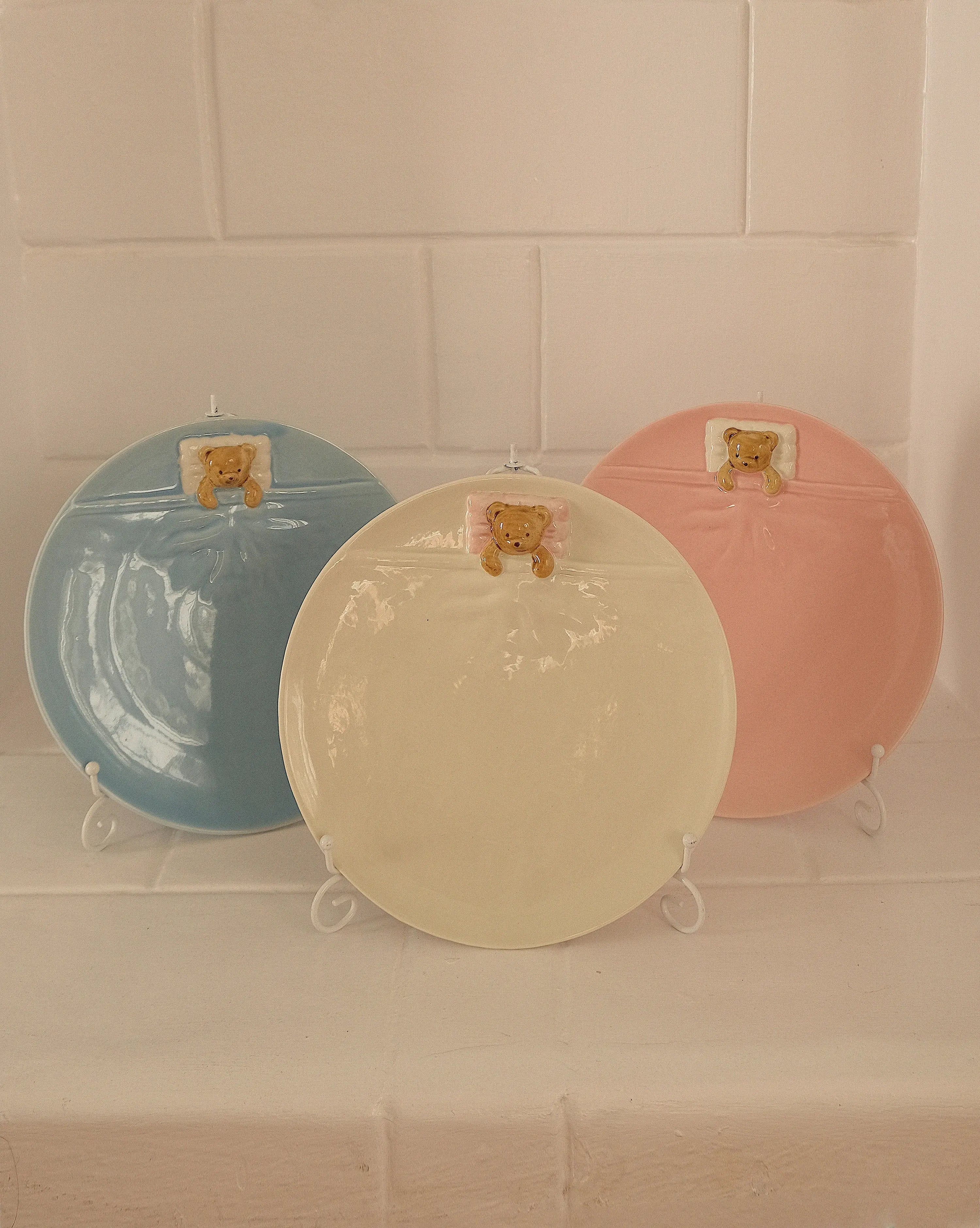 SLEEPING TEDDY BEAR PLATE Trendslana