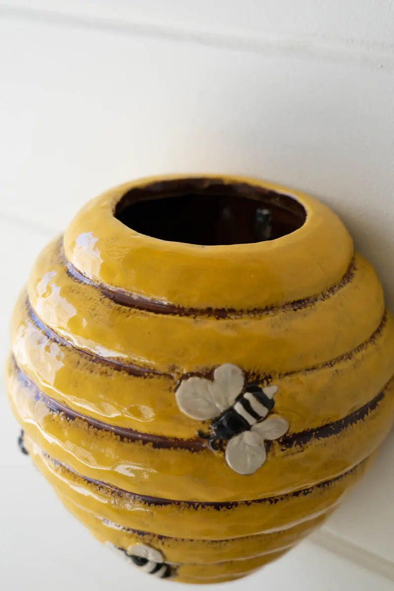 Ceramic Bee Hive Wall Planter Trendslana