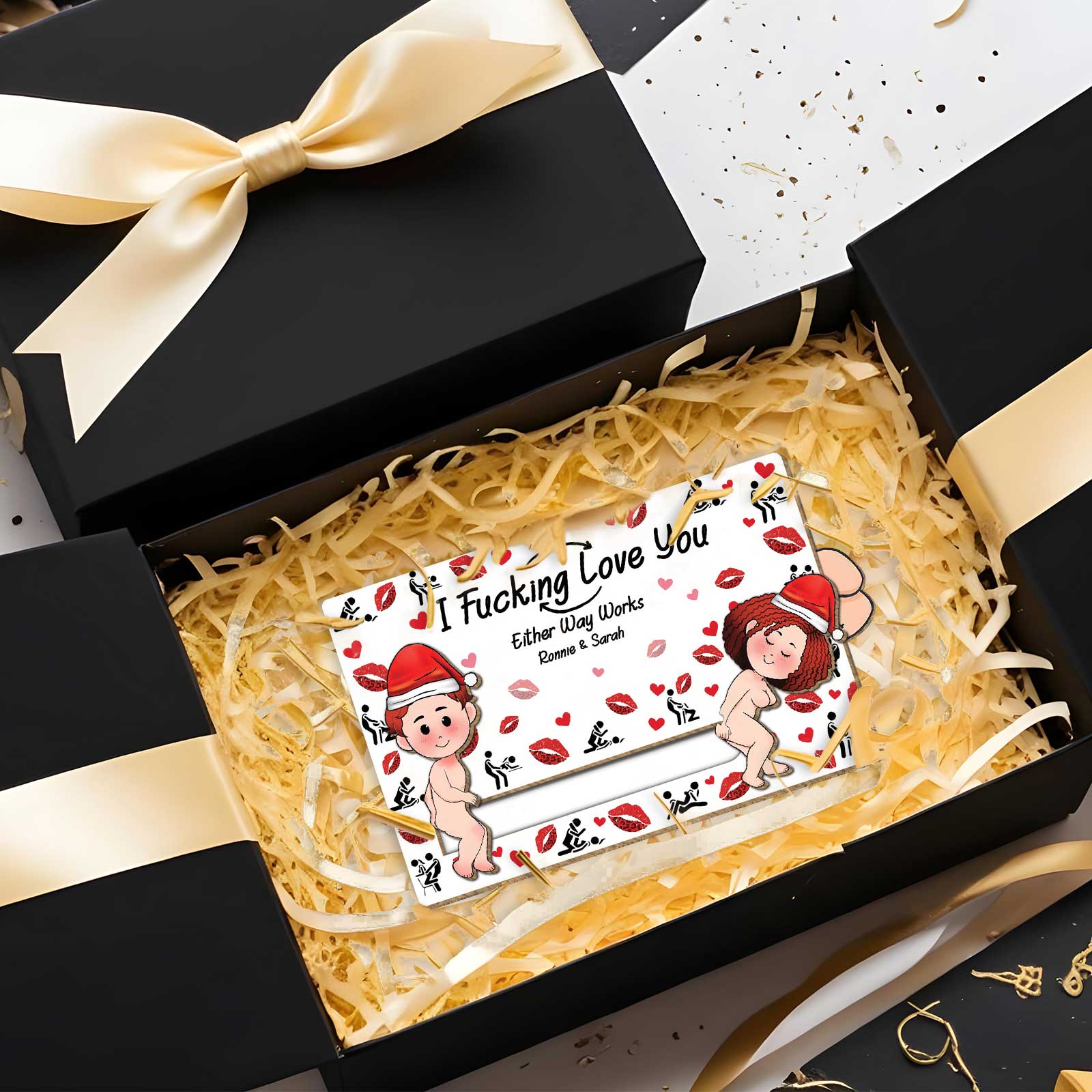 I Fucking Love You -  Wooden Slider Ornament