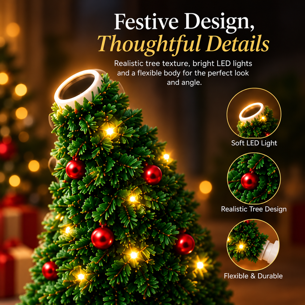 Holly Glow Christmas Projector