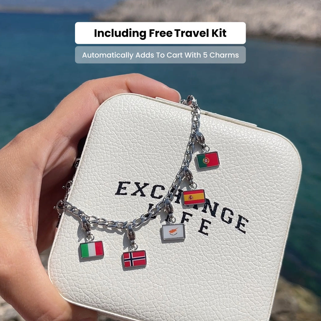 FLAG & MAP CHARMS SET