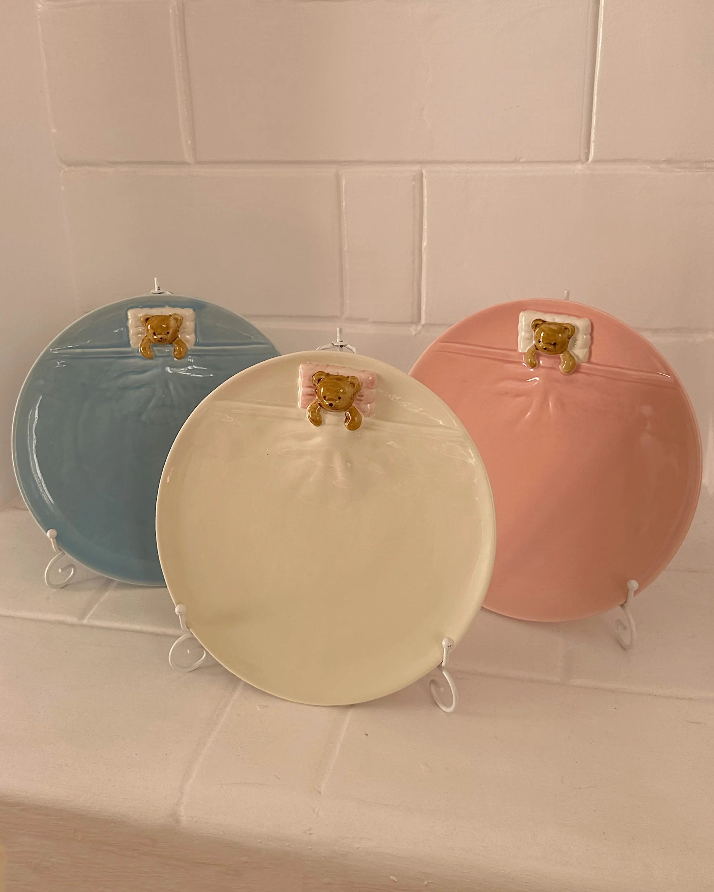 SLEEPING TEDDY BEAR PLATE Trendslana