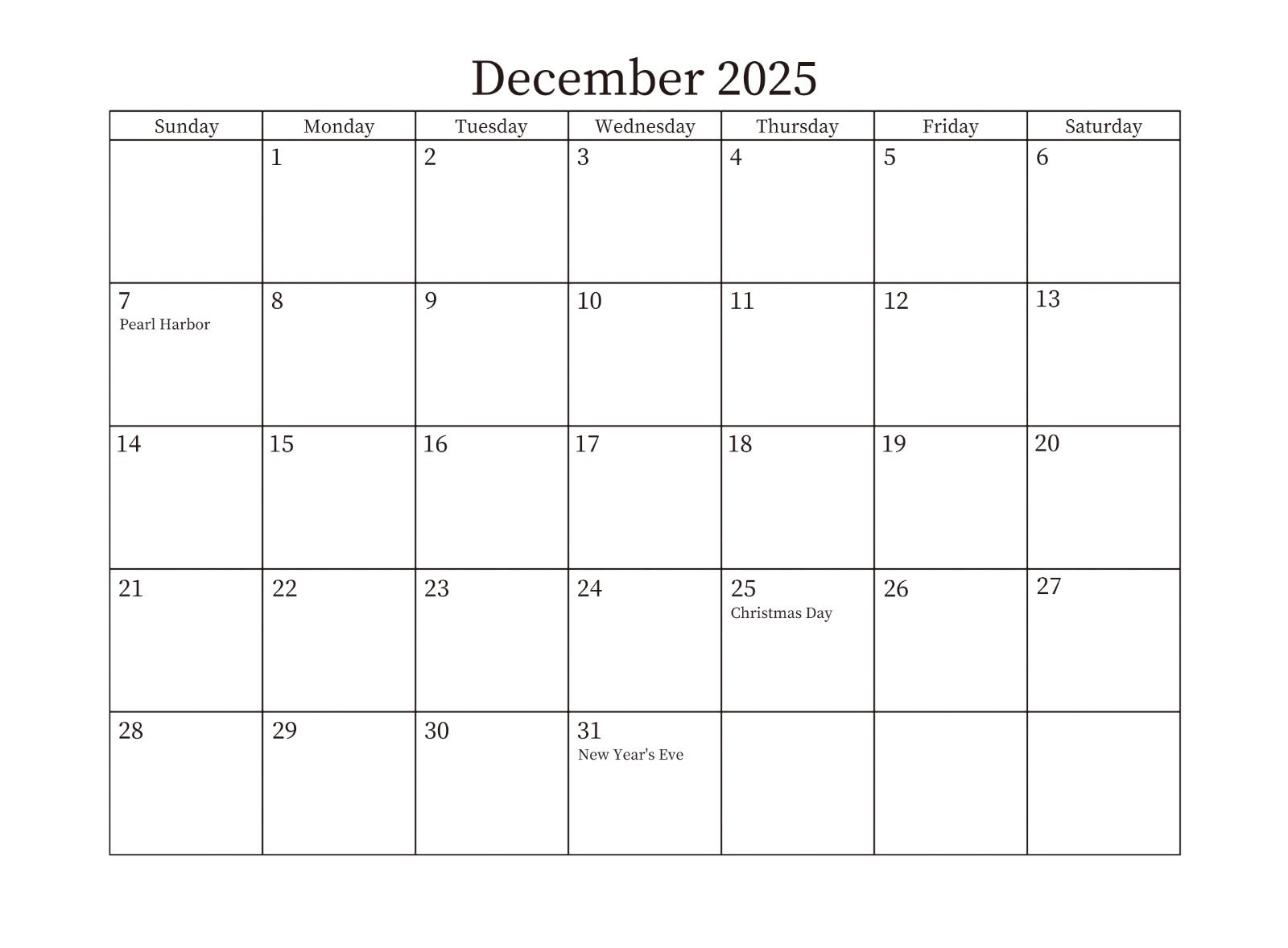 Nature's Pen!s Portrait 2025 Calendar